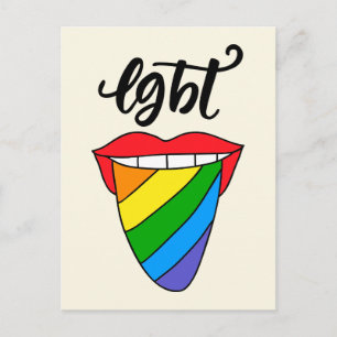 LGBT Rainbow Tongue Postcard