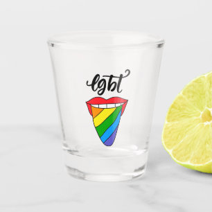LGBT Rainbow Tongue Shot Glass