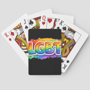 LGBT Rainbow Typography Playing Cards