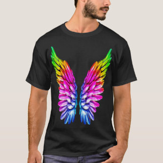 LGBT Rainbow Wings Rainbow Gay Lesbian Pride Ange T-Shirt