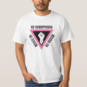 LGBT - Raised Fist in Pink Triangle Version T-Shirt