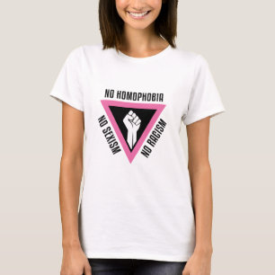 LGBT - Raised Fist in Pink Triangle Version T-Shirt