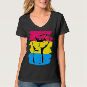 Lgbt Resist Fist Vintage Hand Pansexual Flag Pan P T-Shirt