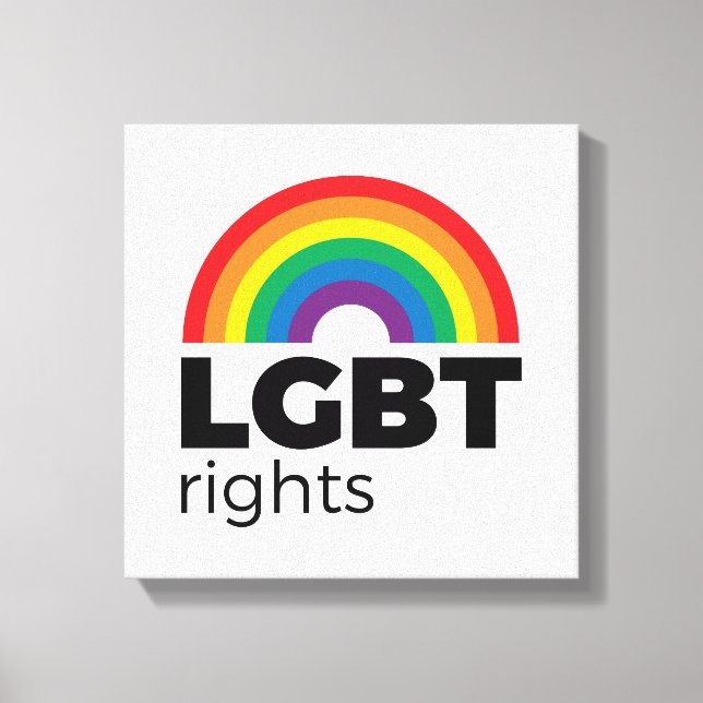 LGBT Rights Rainbow Canvas Print (Front)