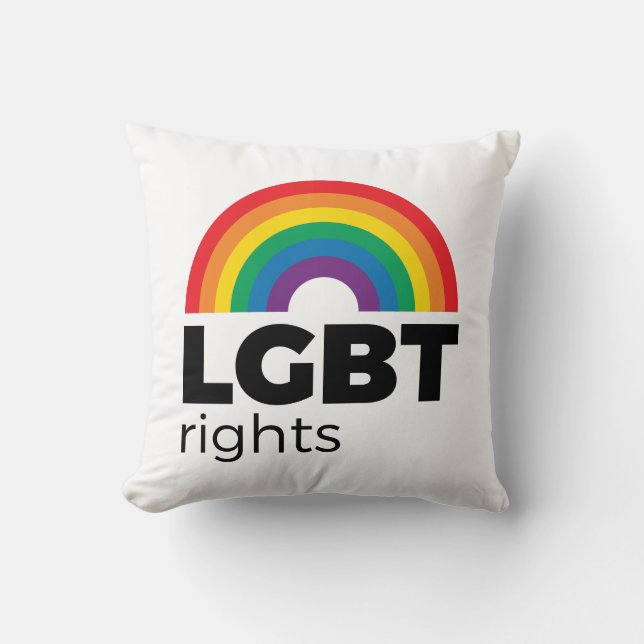 LGBT Rights Rainbow Cushion (Front)