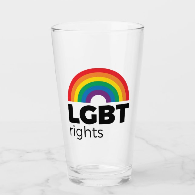 LGBT Rights Rainbow Glass (Front)