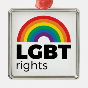 LGBT Rights Rainbow Metal Tree Decoration