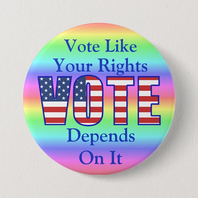 LGBT Rights Vote Buttons (Front)