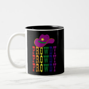 LGBT Rodeo Cowboy Cowgirl Howdy Gay Western Two-Tone Coffee Mug