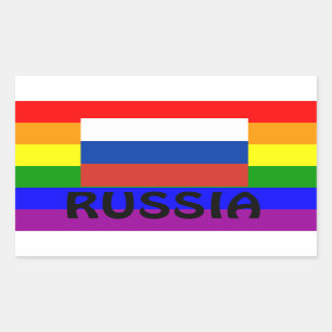 LGBT Russian* Gay Pride Flag Sticker  России гей-