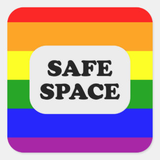 LGBT Safe Space Gay Pride Allyship Square Sticker