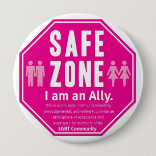 LGBT Safe Zone 10 Cm Round Badge