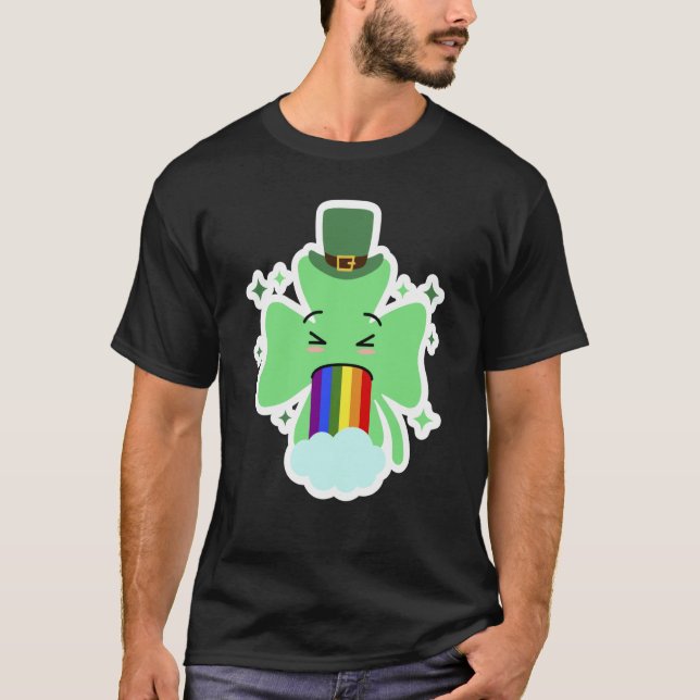 LGBT Shamrock Drinking St Patricks Paddys Day Team T-Shirt (Front)