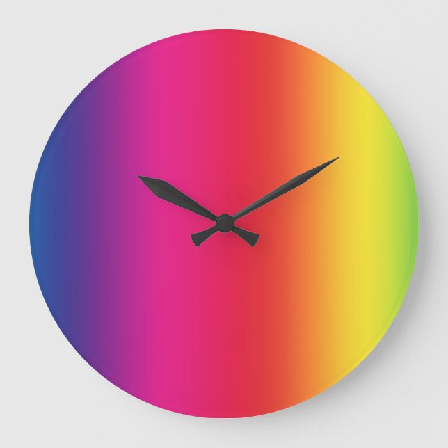 LGBT Social Movement Symbol Large Clock (Front)