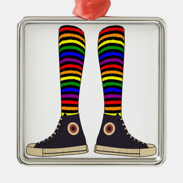 LGBT Socks Metal Tree Decoration (Front)
