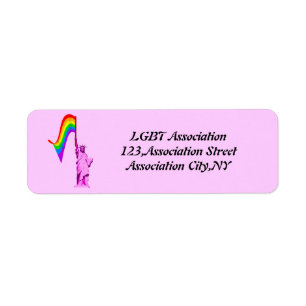 LGBT Statue of Liberty Return Address Label Templa