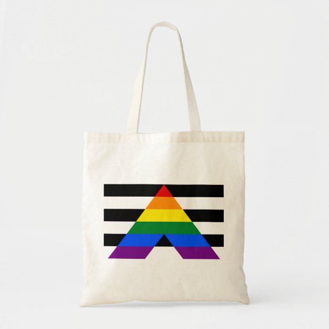 LGBT straight ally flag Budget Tote (Front)