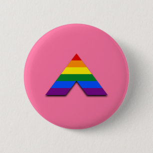 LGBT straight ally pyramid symbol 6 Cm Round Badge