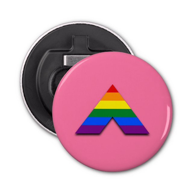 LGBT straight ally pyramid symbol Bottle Opener (Front)