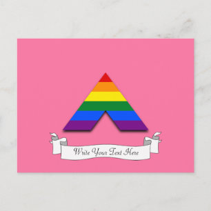 LGBT straight ally pyramid symbol Postcard