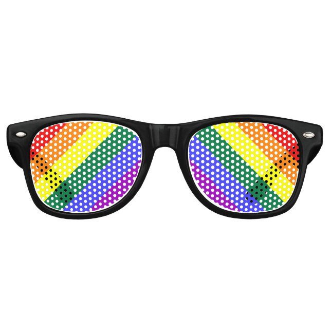 LGBT Stripes Retro Sunglasses (Front)