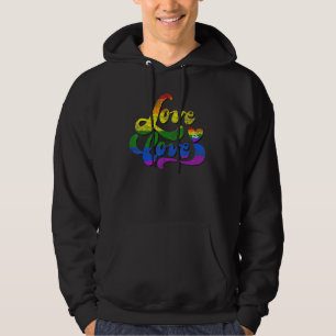 Lgbt Support Rainbow Pride  Love Is Love Lesbian G Hoodie