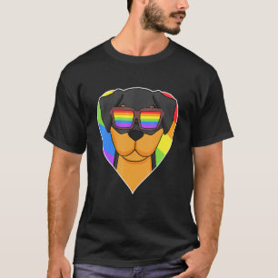 Lgbt Supporter Rottweiler Rainbow Gay Pride Lgbt H T-Shirt