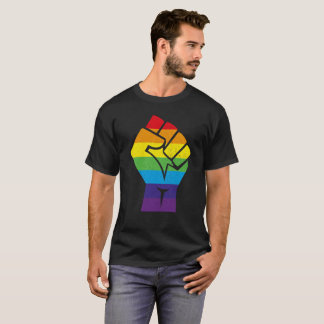 LGBT T-Shirt - Rainbow Resistance Fist