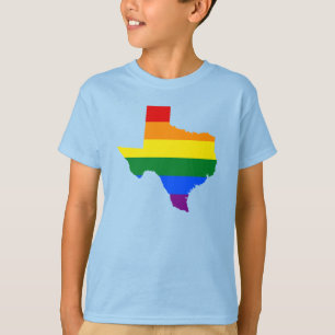 LGBT Texas, US state flag map T-Shirt