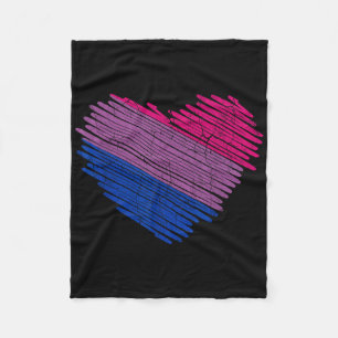 Lgbt The Biual Pride Flag Heart Pride Rainbow _1 Fleece Blanket
