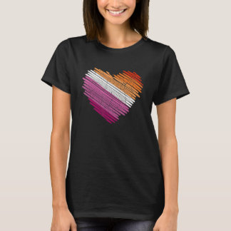 Lgbt The Flag For The Lesbian Heart Pride Rainbow T-Shirt