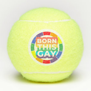 LGBT The Pride Month with Rainbow Born this gay Tennis Balls