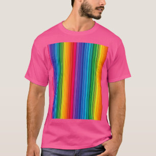 LGBT thin subtle modern rainbow flag vertical line T-Shirt