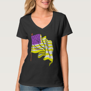 Lgbt Third Gender Us Flag American Pride Queer Non T-Shirt