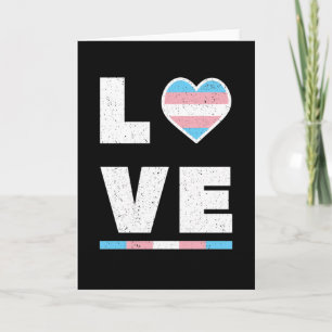 LGBT Transgender Pride Flag Distressed Grunge Love Card