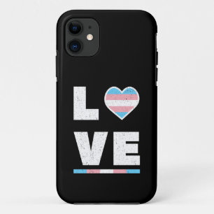 LGBT Transgender Pride Flag Distressed Grunge Love iPhone 11 Case