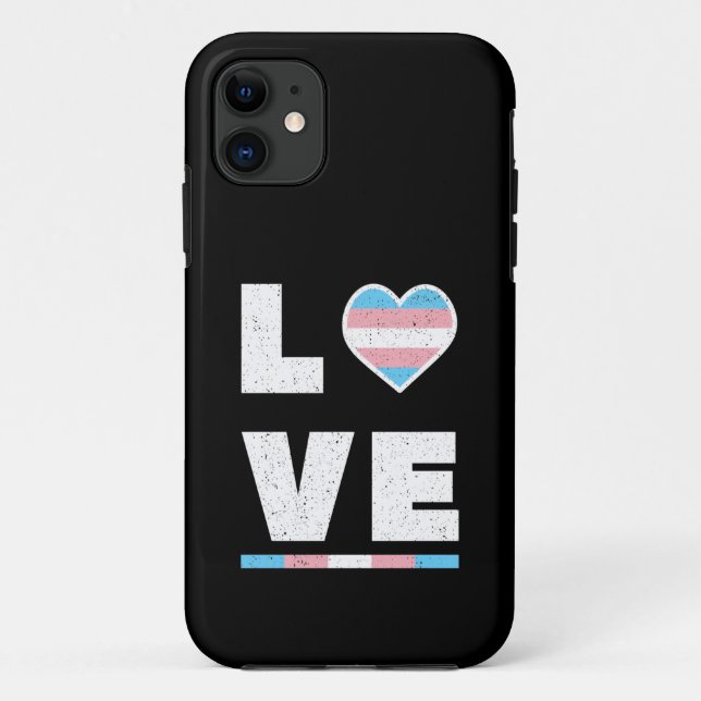 LGBT Transgender Pride Flag Distressed Grunge Love Case-Mate iPhone Case (Back)
