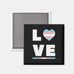 LGBT Transgender Pride Flag Distressed Grunge Love Magnet