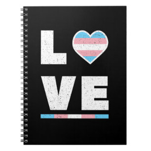 LGBT Transgender Pride Flag Distressed Grunge Love Notebook
