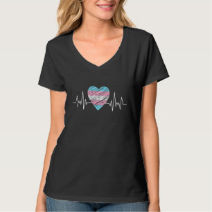Lgbt Transgender Pride Proud Heartbeat Lgbtqia Sup T-Shirt