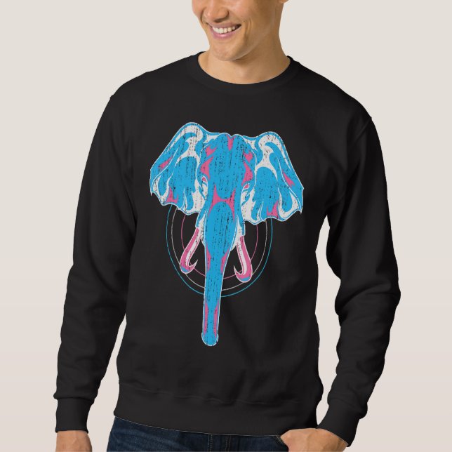 Lgbt Transsexual Flag Elephant Trans Pride Month T Sweatshirt (Front)