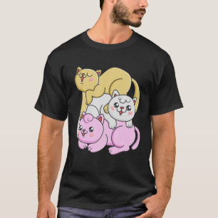 LGBT Twink PRIDE Flag LGBTQ Rainbow Kawaii Cat Pil T-Shirt