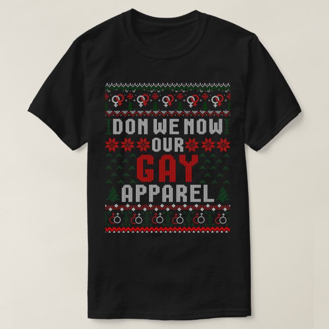 LGBT Ugly Christmas Sweater Don We Now Our Gay App (Design Front)