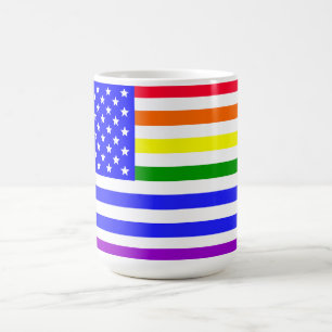 Lgbt USA Flag Coffee Mug