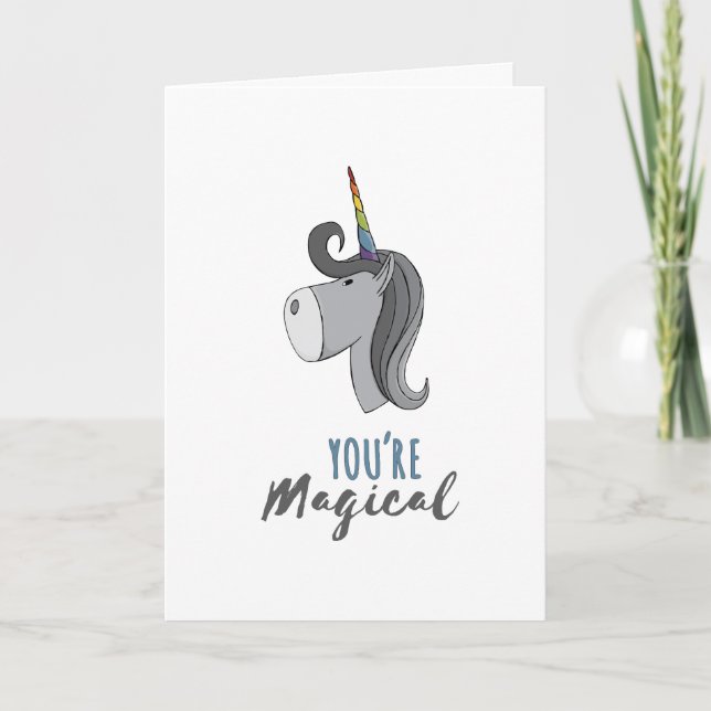 LGBT | Valentine’s | Unicorn | You're Magical | Holiday Card (Front)