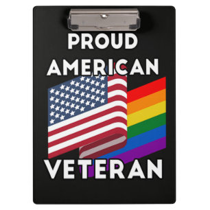 Lgbt Veterans - American Flag Clipboard