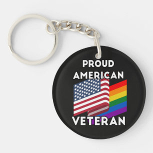 Lgbt Veterans - American Flag Key Ring