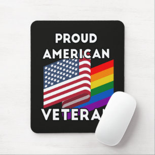 Lgbt Veterans - American Flag Mouse Mat