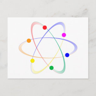 LGBT Whirling Atoms Postcard