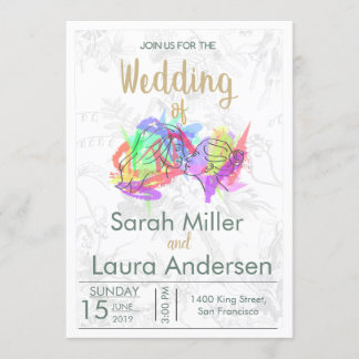 LGBT Women Wedding Invitation
